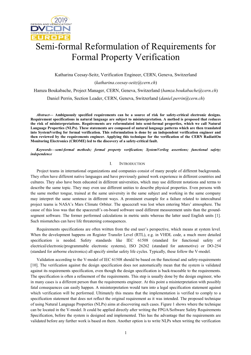 Semi-Formal Reformulation of Requirements for Formal Property Verification