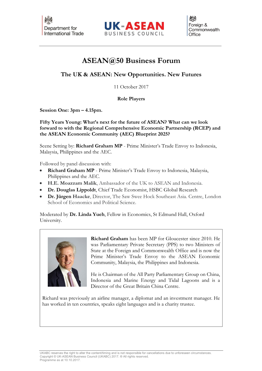ASEAN@50 Business Forum