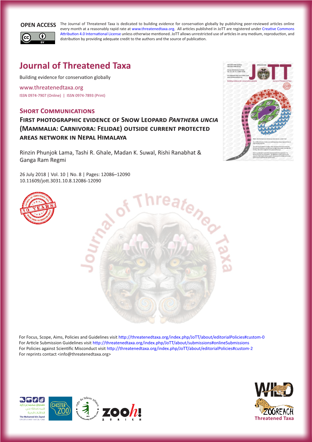 Journal of Threatened Taxa