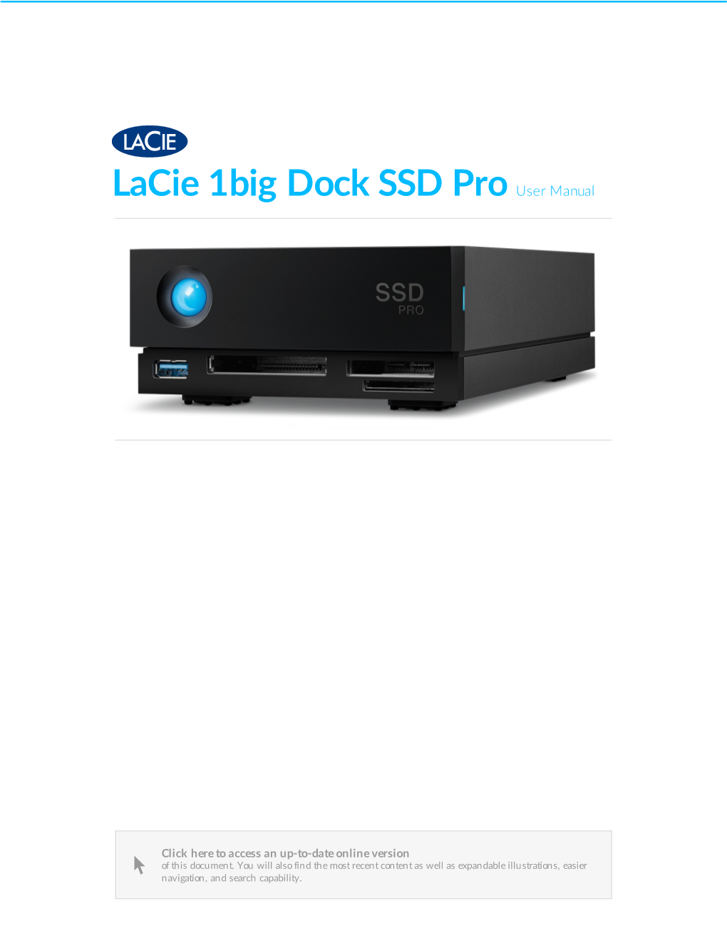 Lacie 1Big Dock SSD Pro User Manual