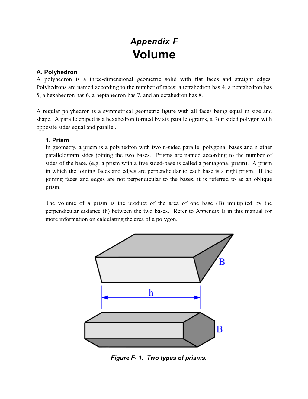 Appendix F Volume