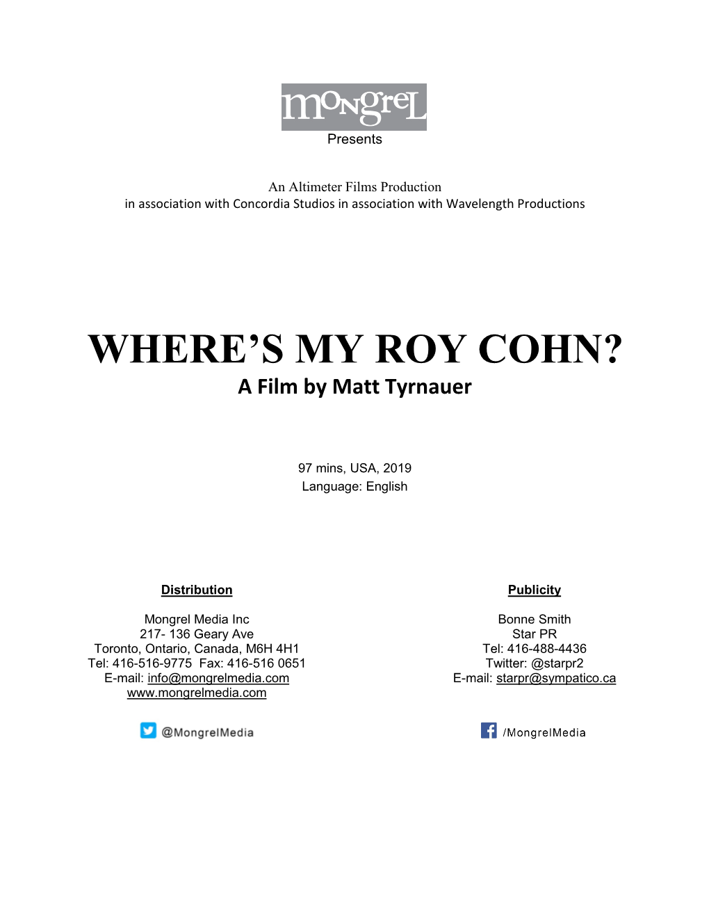 Where's My Roy Cohn?