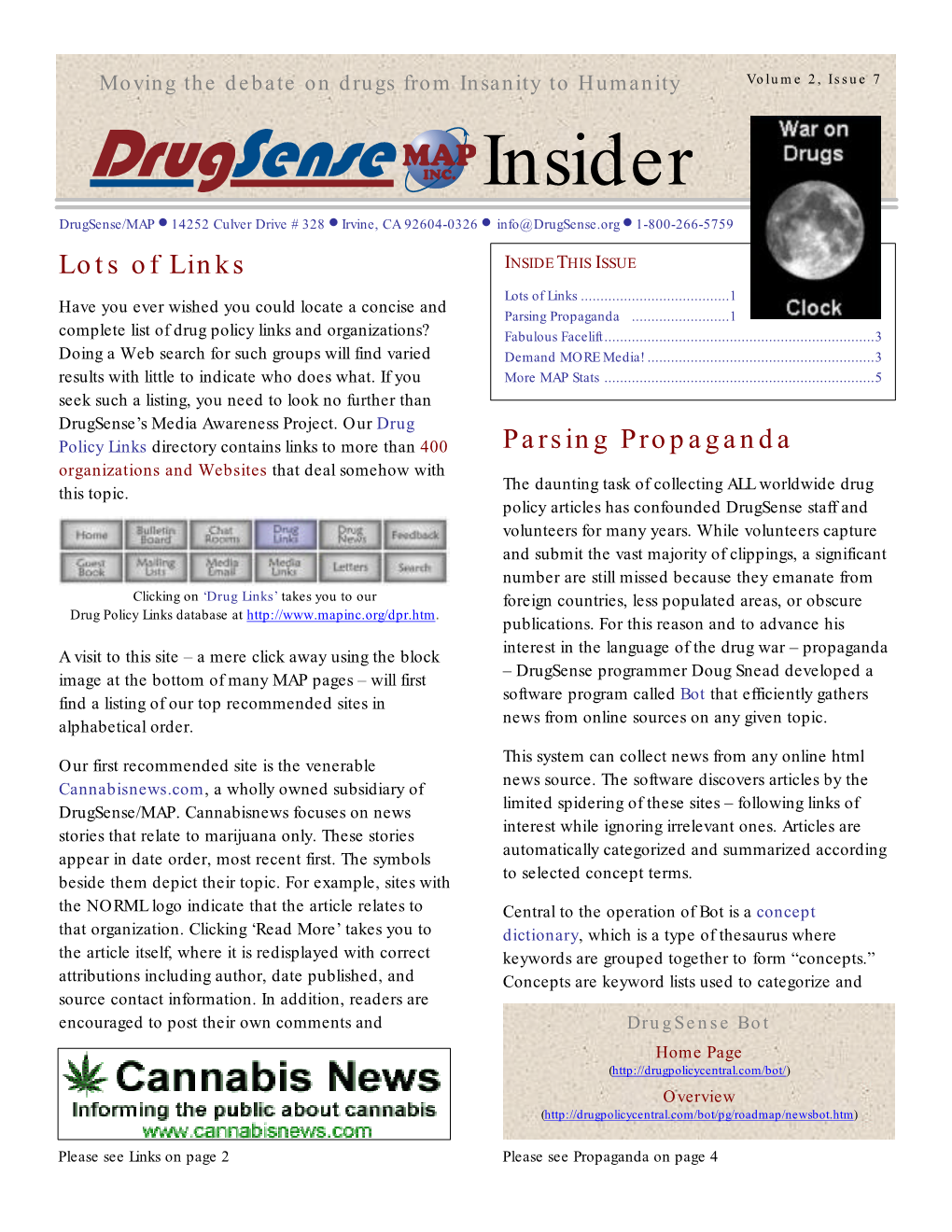 Drugsense MAP Insider Issue 7