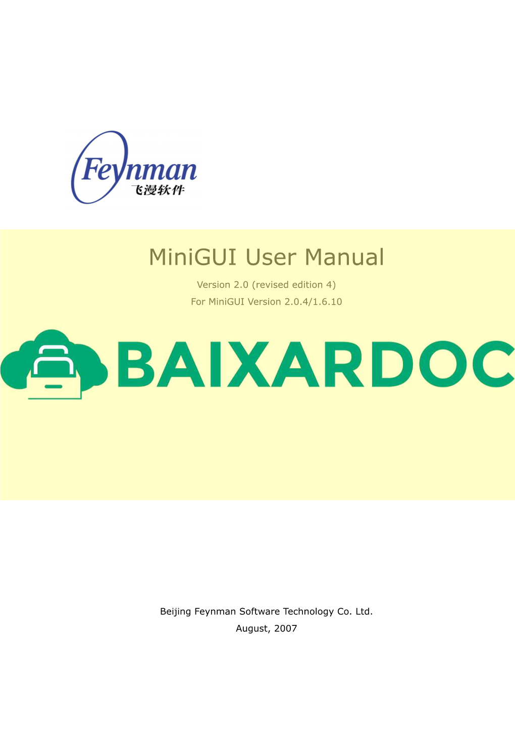 Harbour Minigui User Manual V2.0 4E