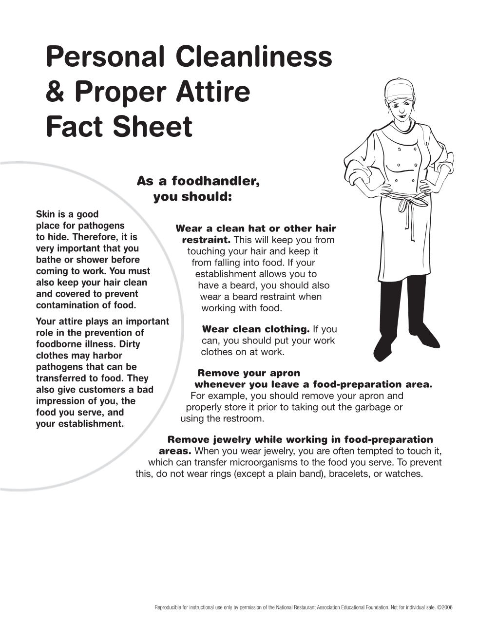 Personal Cleanliness & Proper Attire Fact Sheet