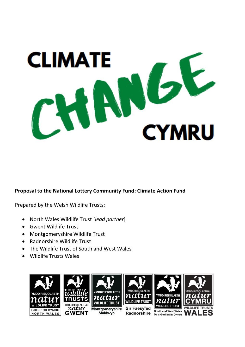 Proposal to the National Lottery Community Fund: Climate Action Fund