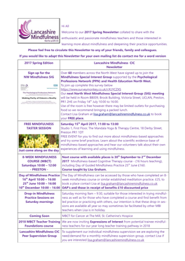 Lancashire Mindfulness CIC Spring Newsletter
