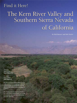 The Kern River Valley and Southern Sierra Nevada of California The