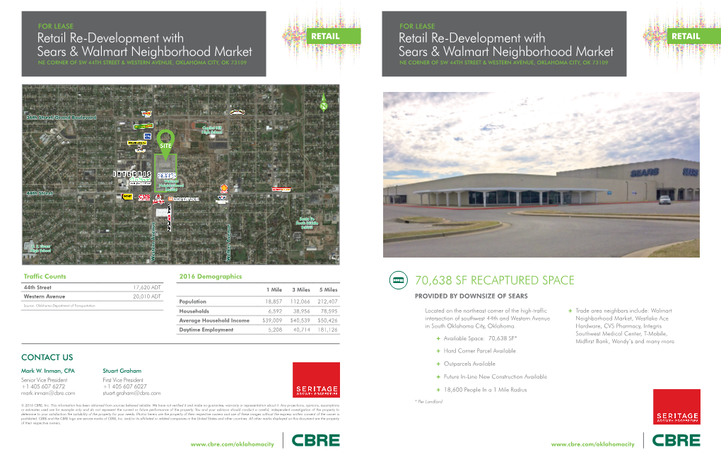 Retail Re-Development with Sears & Walmart Neighborhood Market