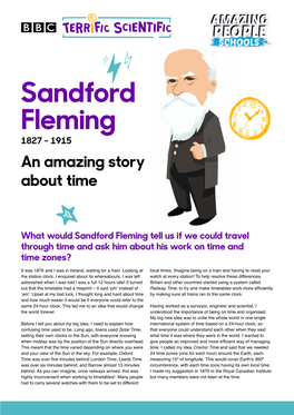 Sandford Fleming 1827 – 1915 an Amazing Story About Time