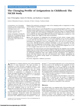 The Changing Profile of Astigmatism in Childhood IOVS J May 2015 J Vol