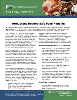 Turduckens Safe Food Handling