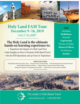 Holy Land FAM Tour