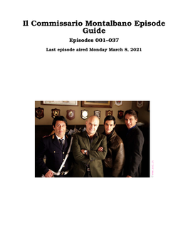 Il Commissario Montalbano Episode Guide Episodes 001–037
