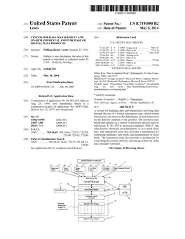 (12) United States Patent (10) Patent No.: US 8,719,090 B2 Lewis (45) Date of Patent: May 6, 2014