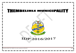 Thembelihle Draft IDP 2017