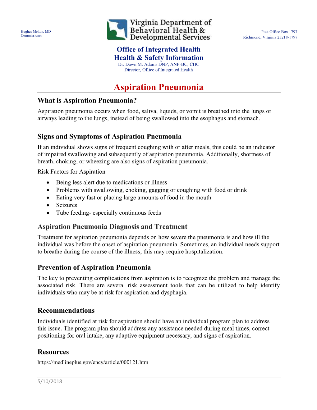 Aspiration Pneumonia