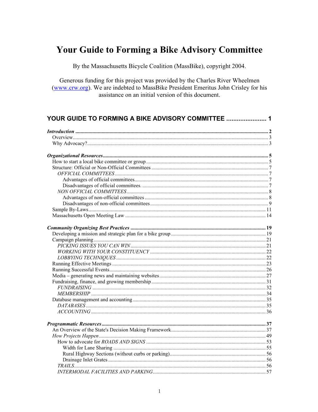 Your Guide to Forming a Bicycle Advisory Committee