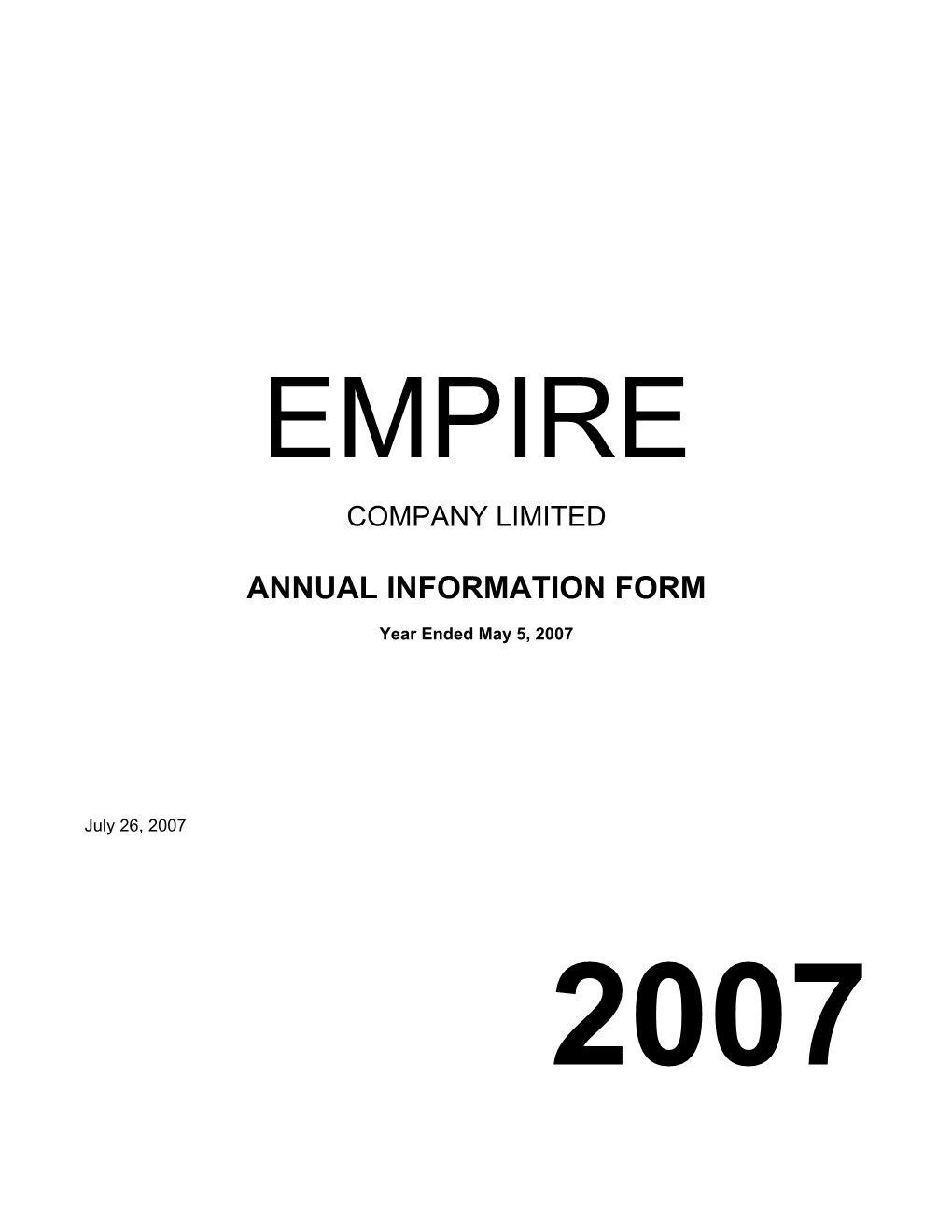 Annual Information Form