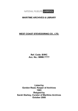 Maritime Archives & Library