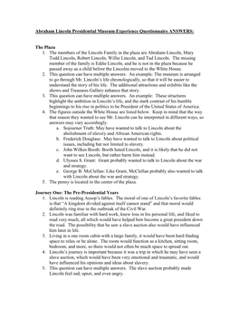 Answers to Museum Experience Questionniare.Pdf
