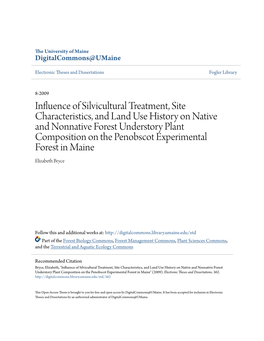 Influence of Silvicultural Treatment, Site Characteristics, and Land Use