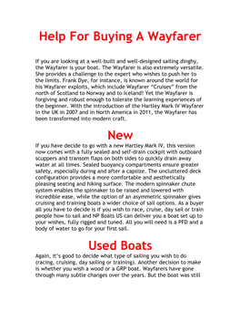 Help Buying a Wayfarer