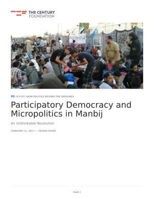 Participatory Democracy and Micropolitics in Manbij