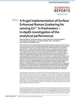 A Frugal Implementation of Surface Enhanced Raman