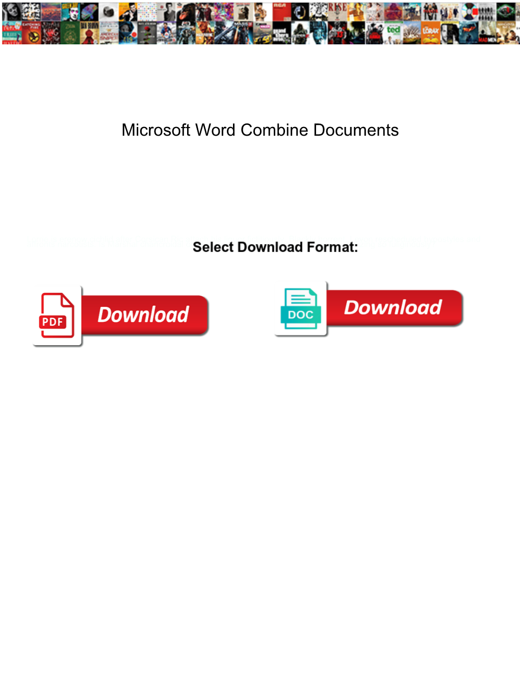 Microsoft Word Combine Documents