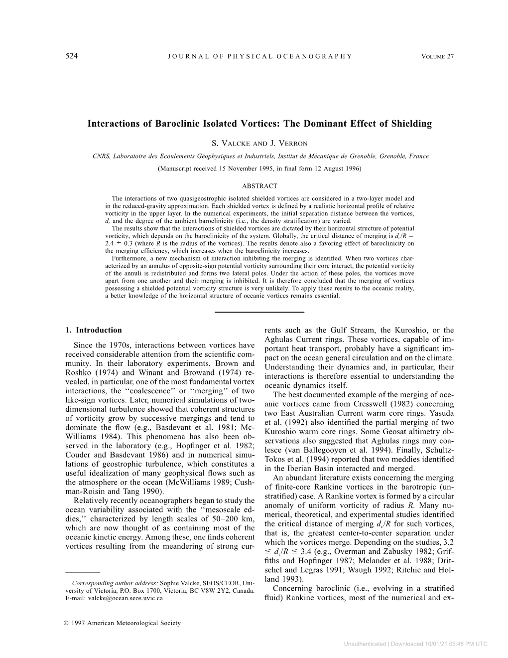 Interactions of Baroclinic Isolated Vortices: the Dominant Effect of Shielding