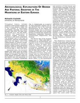 Archaeological Explorations of Bronze Age Pastoral Societies