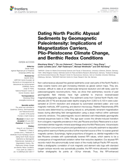 Dating North Pacific Abyssal Sediments by Geomagnetic