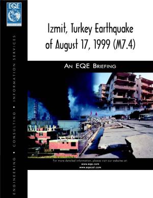 Izmit, Turkey Earthquake of August 17, 1999 (M7.4)