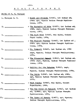 1St Indian Ed, 1944; Rpto Mysore Indian Though Ptiblica- Tions/ 1977, 2, I the Bachelor of Arts (1937), 1St Indian Ed