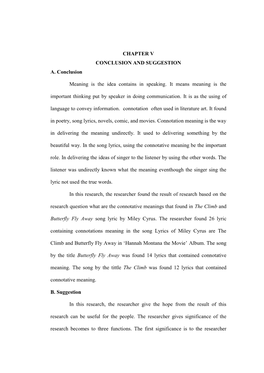 CHAPTER V CONCLUSION and SUGGESTION A. Conclusion