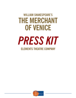 Elements Theatre Company the Merchant of Venice by William Shakespeare
