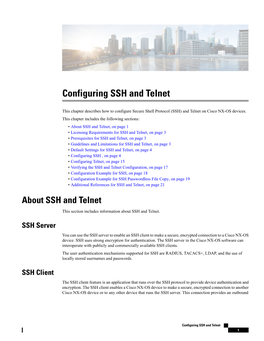Configuring SSH and Telnet