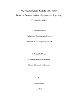 Musical Enumerations, Asymmetric Rhythms, & Crab