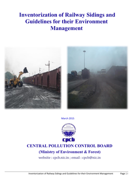 Inventorization of Railway Sidings and Guidelines for Their Environment Management Page | I