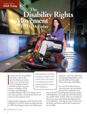Disability Rights Movement —The ADA Today