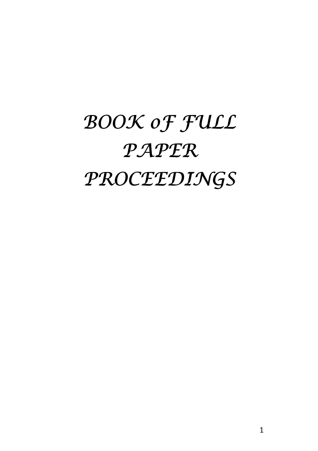 Full Paper Proceedings