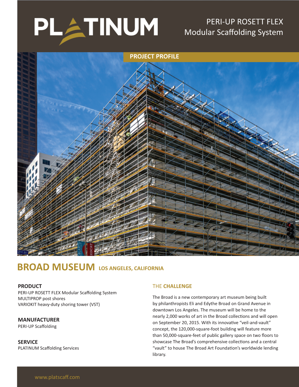 PLATINUM Scaffolding Services and the Broad Museum