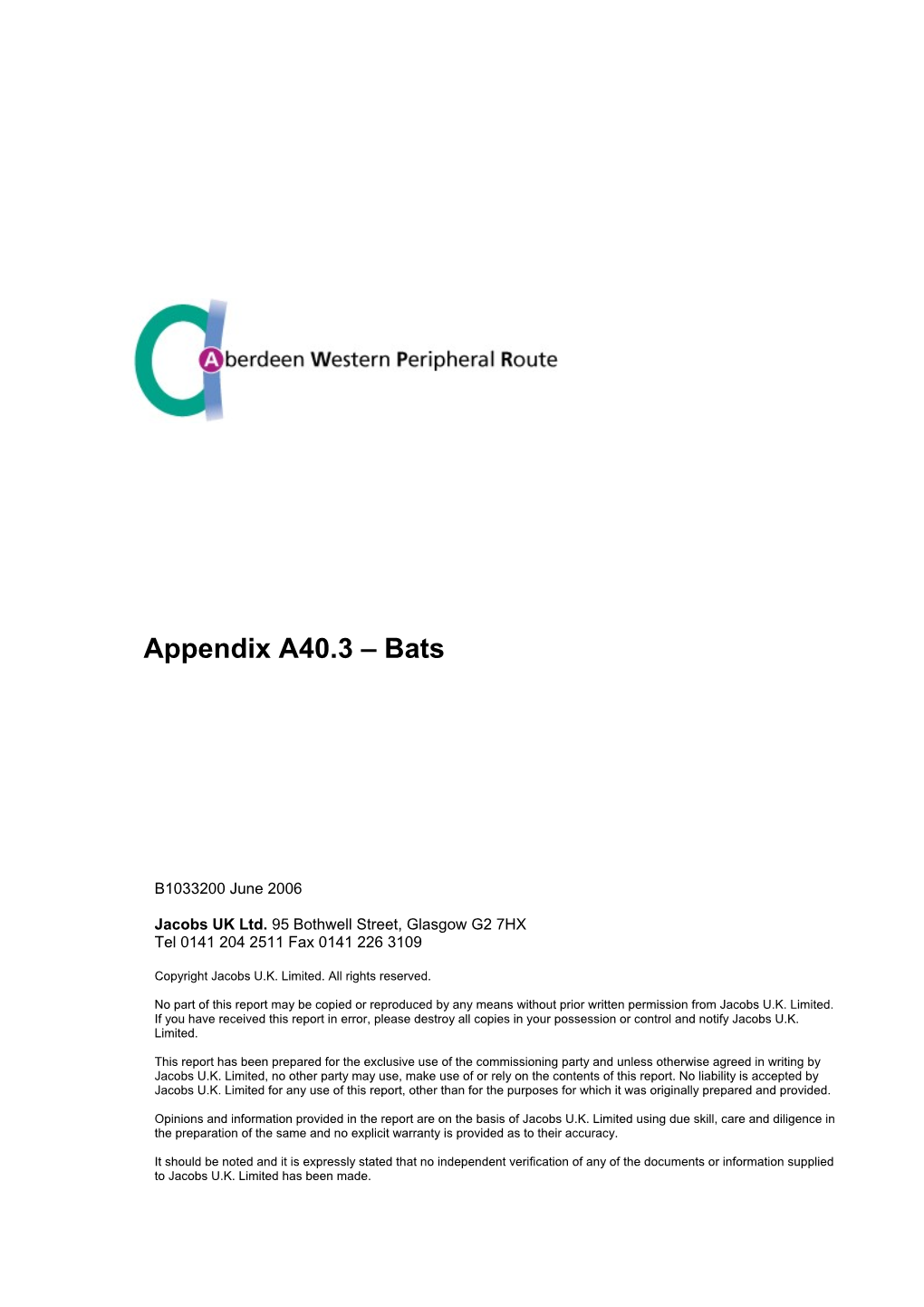 Appendix A40.3 – Bats