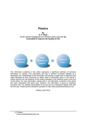 Information on Plastics