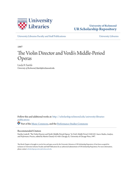 The Violin Director and Verdi's Middle-Period Operas