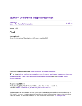 Journal of Conventional Weapons Destruction Chad