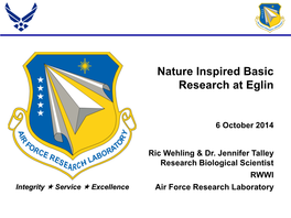 Nature Inspired Basic Research at Eglin
