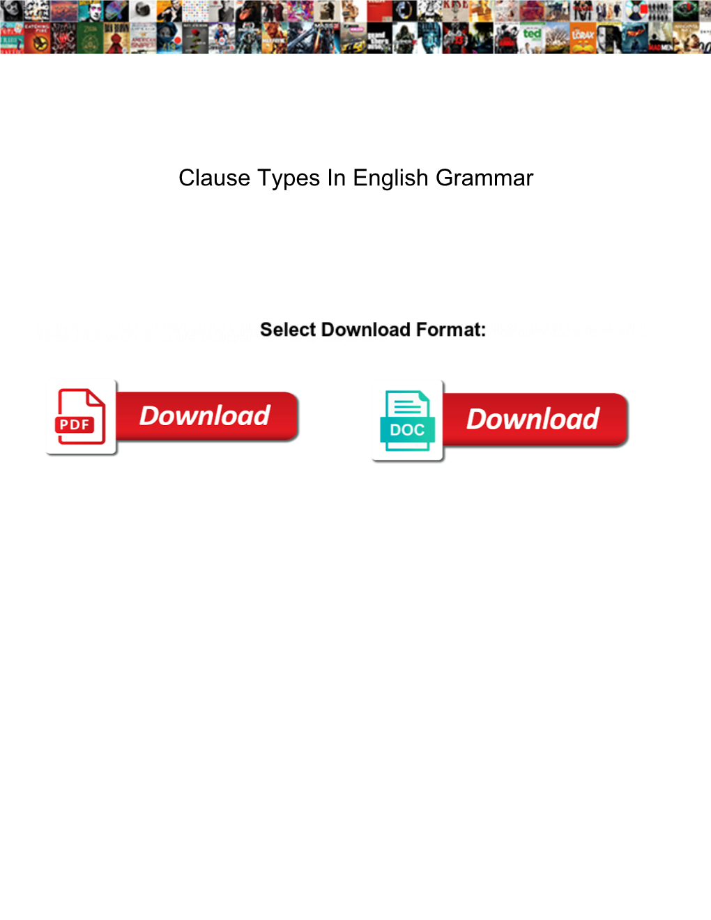 Clause Types in English Grammar