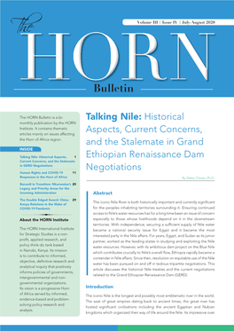 HORN-Bulletin-Vol-III-•-Iss-IV-•-July-August-2020.Pdf